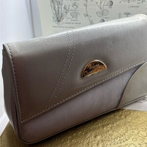 Dior Metallic Silver Mini Clutch Cosmetic Bag